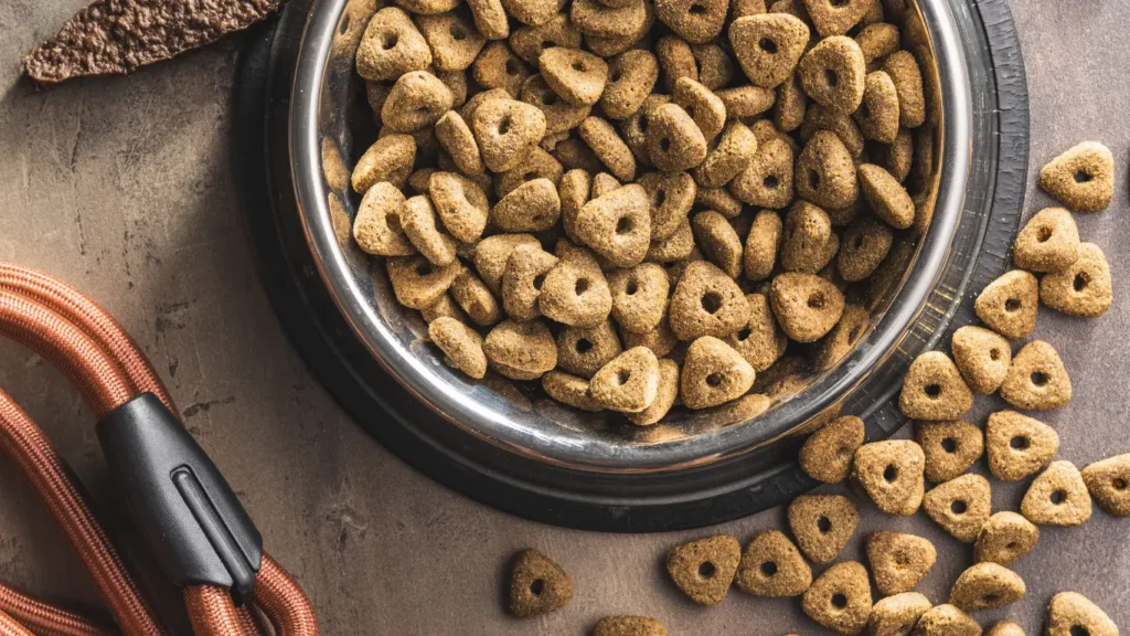 Adding water to dog food